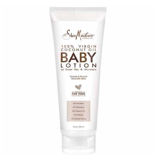 Shea Moisture 100% Virgin Coconut Oil BABY Lotion 8 oz / 237 ml - For Delicate & Sensitive Baby Skin