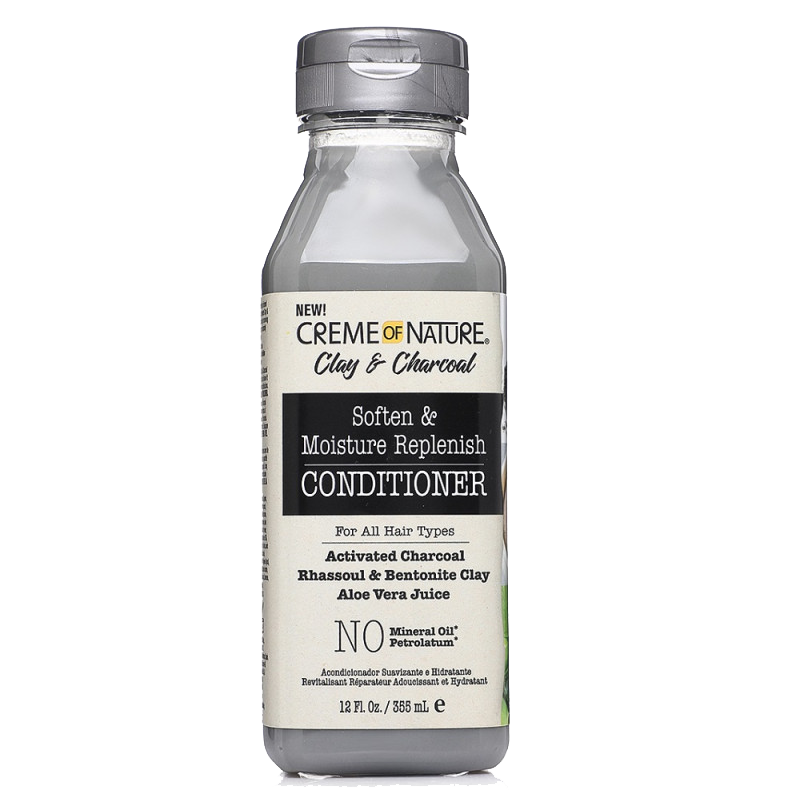Creme of Nature Clay & Charcoal Conditioner 12 oz / 355 ml - For Moisture Replenishment & Damaged Hair Repair