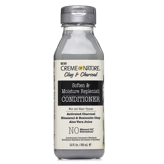 Creme of Nature Clay & Charcoal Conditioner 12 oz / 355 ml - For Moisture Replenishment & Damaged Hair Repair