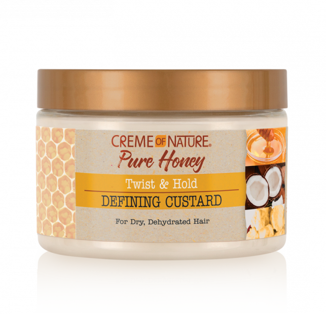 Creme of Nature Pure Honey Twist & Hold Defining Custard 11.5 oz / 340 ml - For Defined Curls & Twist-Outs