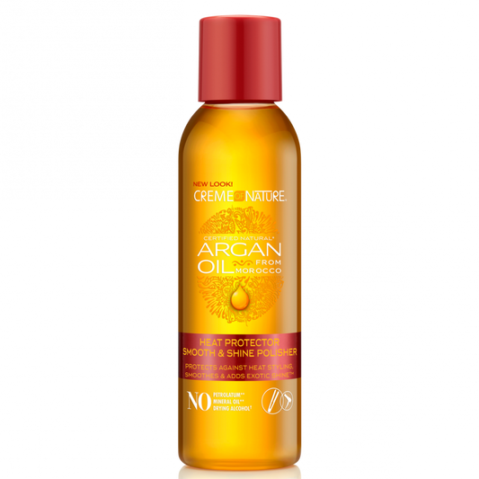 Creme Of Nature Argan Oil Gloss & Shine Polisher 4 oz / 118 ml - For Smooth, Shiny Hair & Heat Protection