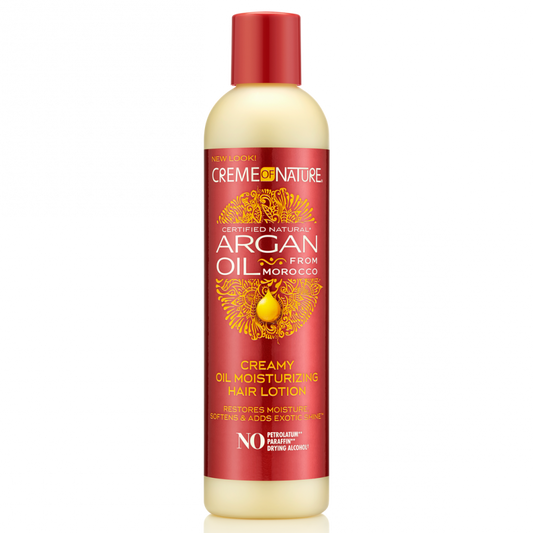 Creme Of Nature Argan Oil Creamy Oil Moisturizing Hair Lotion 8.5 oz / 251 ml - For Dry, Frizzy & Natural Hair