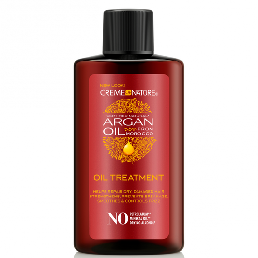 Creme Of Nature Argan Oil Treatment 3 oz / 89 ml - For Frizz Control, Shine & Damaged Hair Repair