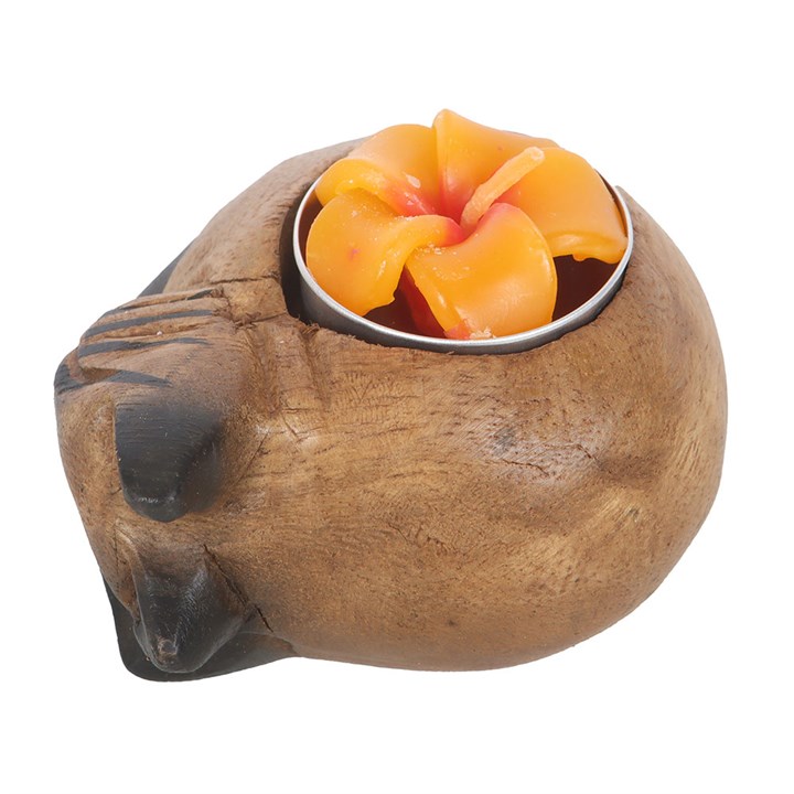 Curled Cat Tealight Holder
