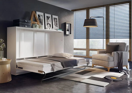 Horizontal Folding Wall Bed – Small Double 120cm | Space Saving Pull Down Bed with Spring-Assisted Mechanism