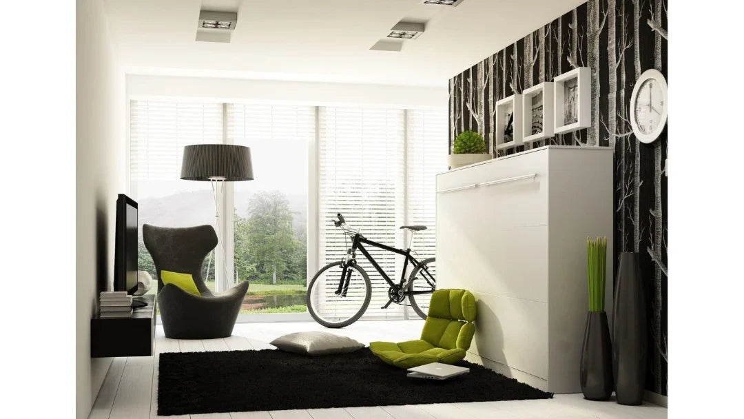 Horizontal Folding Wall Bed – Small Double 120cm | Space Saving Pull Down Bed with Spring-Assisted Mechanism