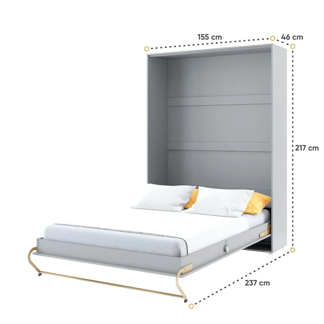 Double (140cm) Vertical Wall Bed (Spring Lift)
