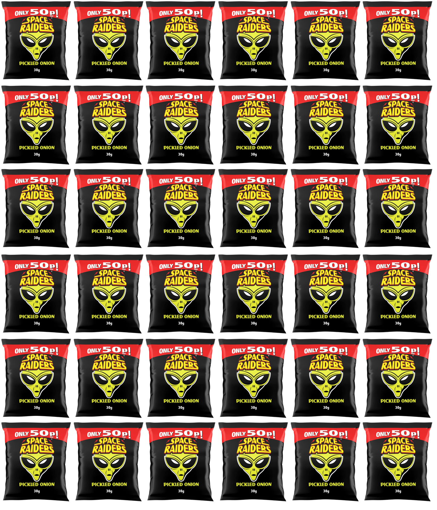 36 x Kp Space Raiders Pickled Onion - 30GM