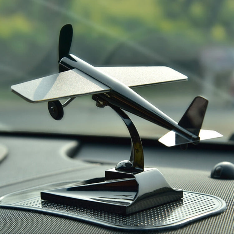 Car Interior Decoration Accessories Aircraft Model Ornaments Propeller Rotating Solar Energy Ornament