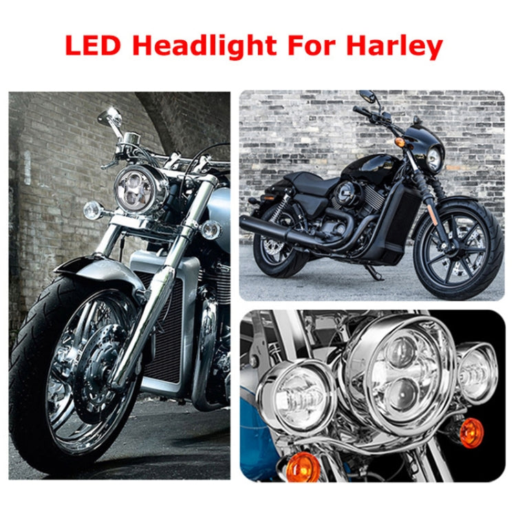5.75 inch DC12V 6000K-6500K 40W Car LED Headlight for Harley, 5.75 inch (Silver), DC12V 40W