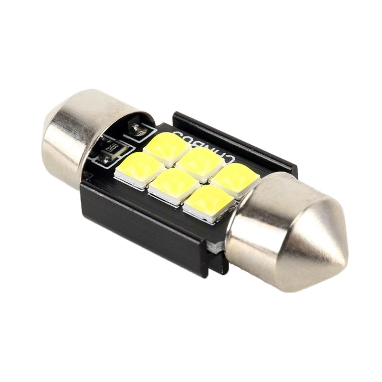 2 PCS 31mm DC12V / 2.5W / 6000K / 170LM 6LEDs SMD-3030 Car Reading Lamp Dome Light, 31mm