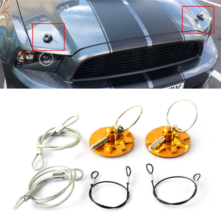 XH-6049 Car Universal Modified Racing Punch-free Aluminum Engine Hood Lock Cover