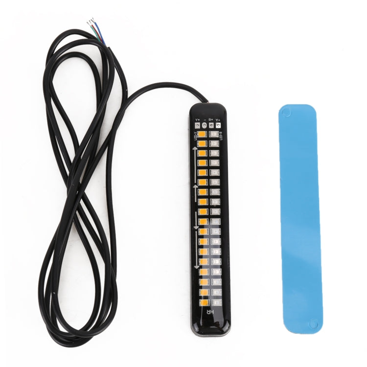 105mm DC12-24V / 1.6W Motorcycle LED Dynamic Blinker Side Lights Flowing Water Brake Lamp Turn Signal Light, Cable Length: 1m, 105mm