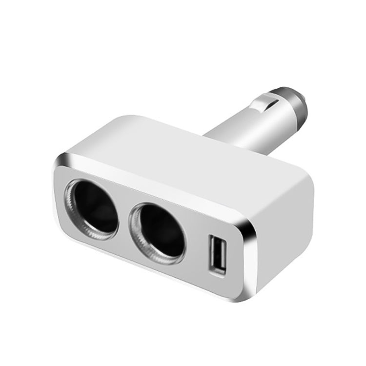 SHUNWEI SD-1909 80W 0.8A Car 2 in 1 USB Charger 90 Degree Free Rotation Cigarette Lighter, SD-1909 (Black), SD-1909