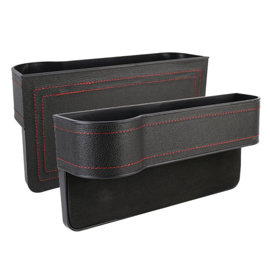 2 PCS Car Multi-functional Principal And Deputy Driver Seat Console Leather Box, Seat Console Leather Box (Black), Seat Console Leather Box (Beige), Seat Console Leather Box (Brown)