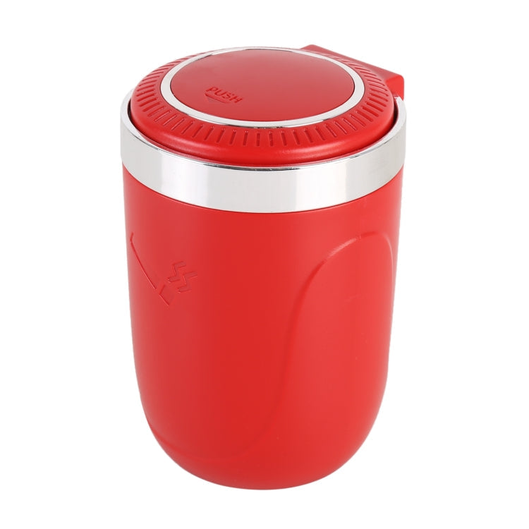 Portable Car Stainless Steel Liner Cigarette Ashtray with Light, with Stainless Steel Liner