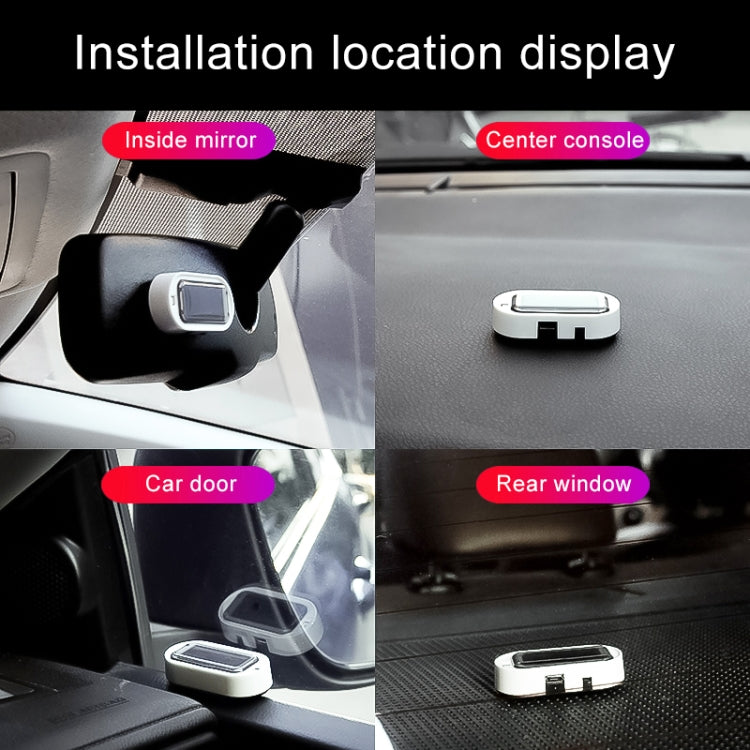 Car Solar Energy Anti-theft Device LED Warning Light, Blue, Red