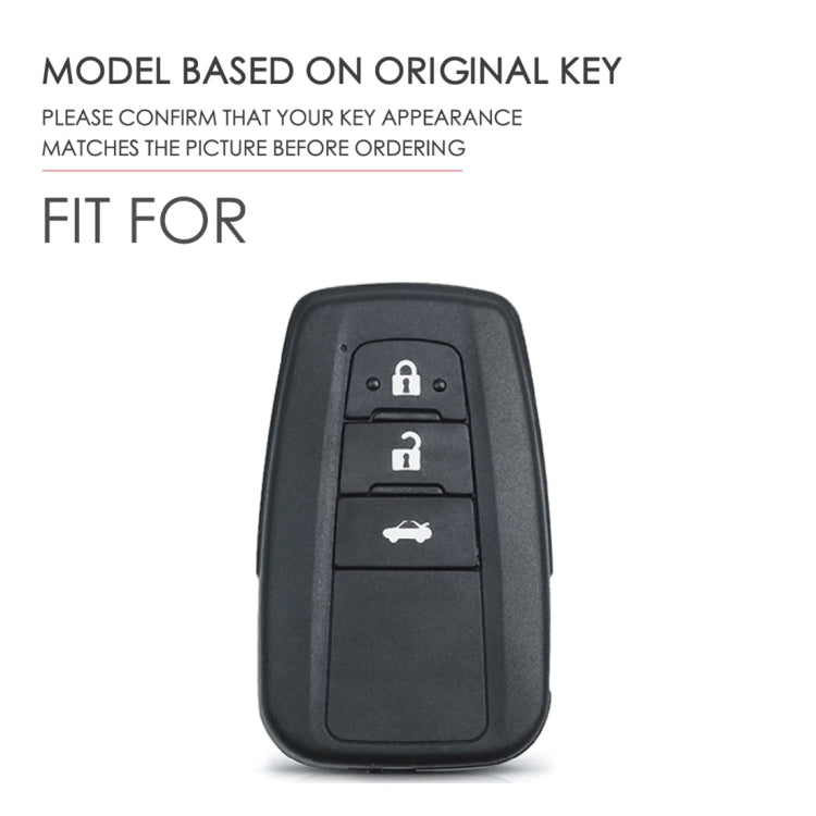 Hallmo Car Female Style Cowhide Leather Key Protective Cover for Toyota(Grass Green)