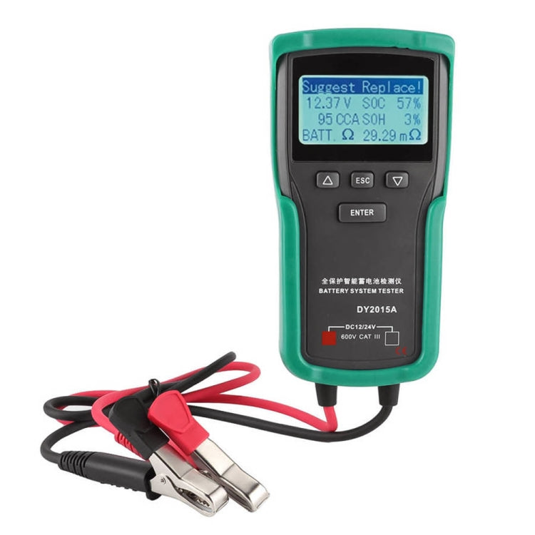DUOYI DY2015A Car 12V 24V Digital CCA Load Battery Charging Digital Capacity Tester, DY2015A