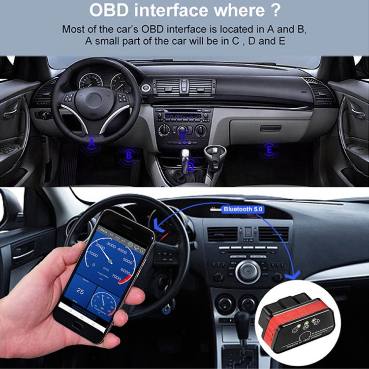 KONNWEI KW901 Android Phone OBD2 Car Bluetooth 5.0 Diagnostic Scan Tools(Orange)