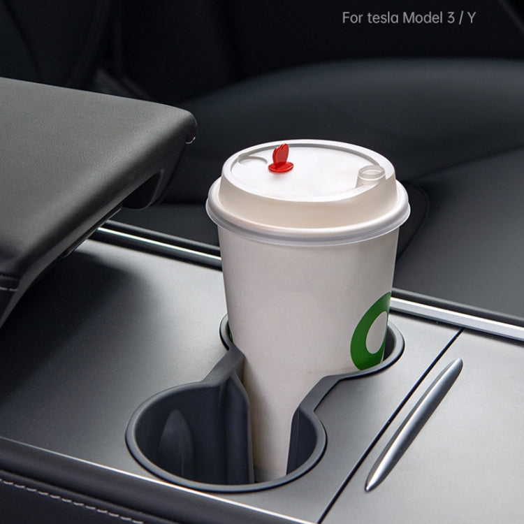 SHUNWEI SD-1054 Car Water Cup Holder for Tesla Model 3 / Y 2021-2022(Black)