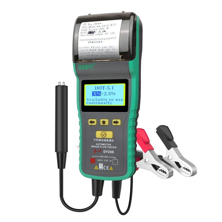 DUOYI DY23D Car Brake Fluid Detection Pen with Print Function, DY23D