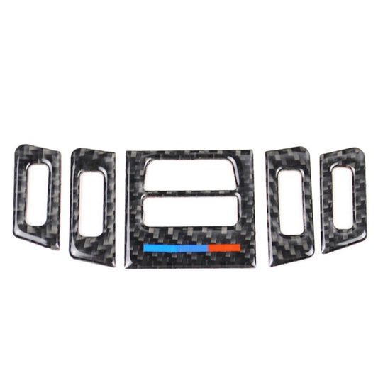 5 PCS Low Matching Three Color Carbon Fiber Car Air Outlet Decorative Sticker for BMW E90 / E92 / E93 2005-2012, Low Matching Air Outlet(Three Color)