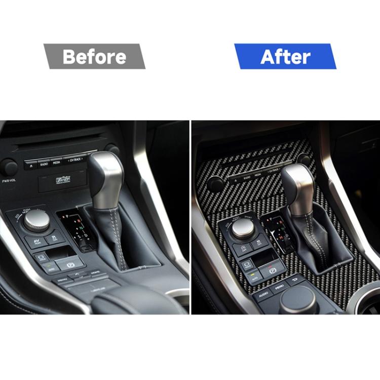 Car Carbon Fiber Gearshift Panel B Decorative Sticker for Lexus NX200 / 200t / 300h 2014-2021, Left Drive, Gearshift Panel B, Left Drive