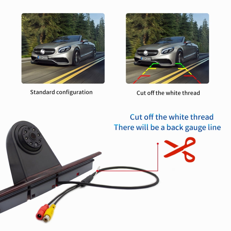 PZ461 Car Waterproof High Position Tail Light Brake Light View Camera for Mercedes Benz / Volkswagen, PZ461