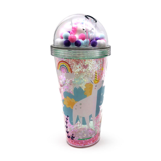 Unicorn Magic Double Walled Cup & Straw with Charms