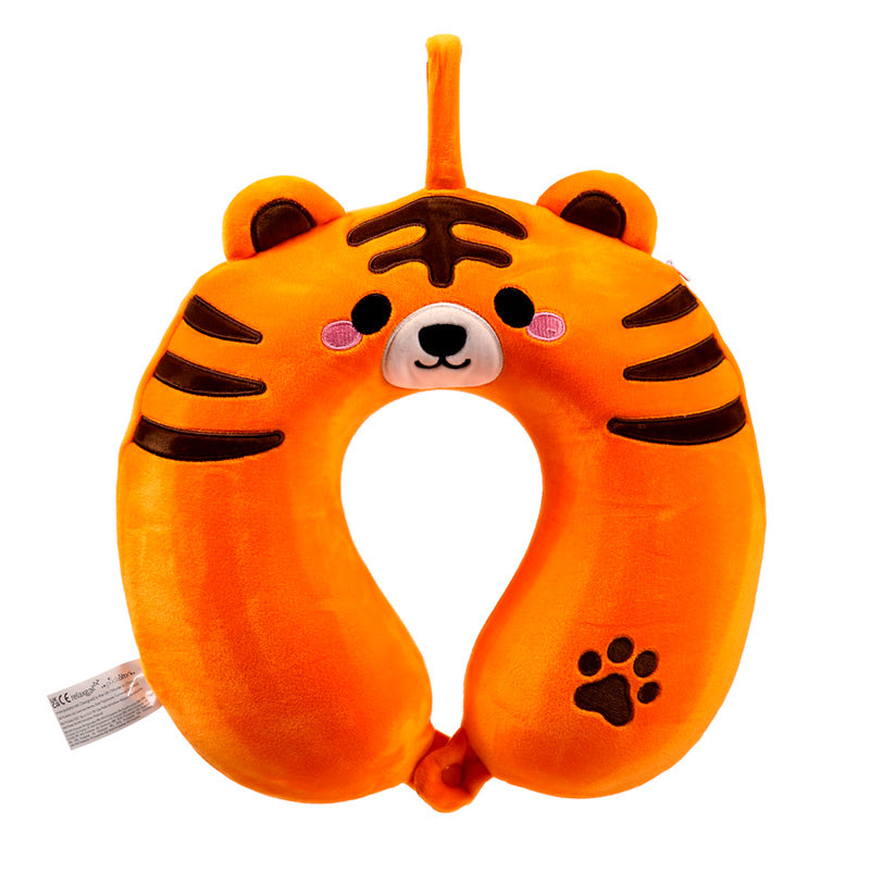 Relaxeazzz Alfie the Tiger Adoramals Plush Memory Foam Travel Pillow