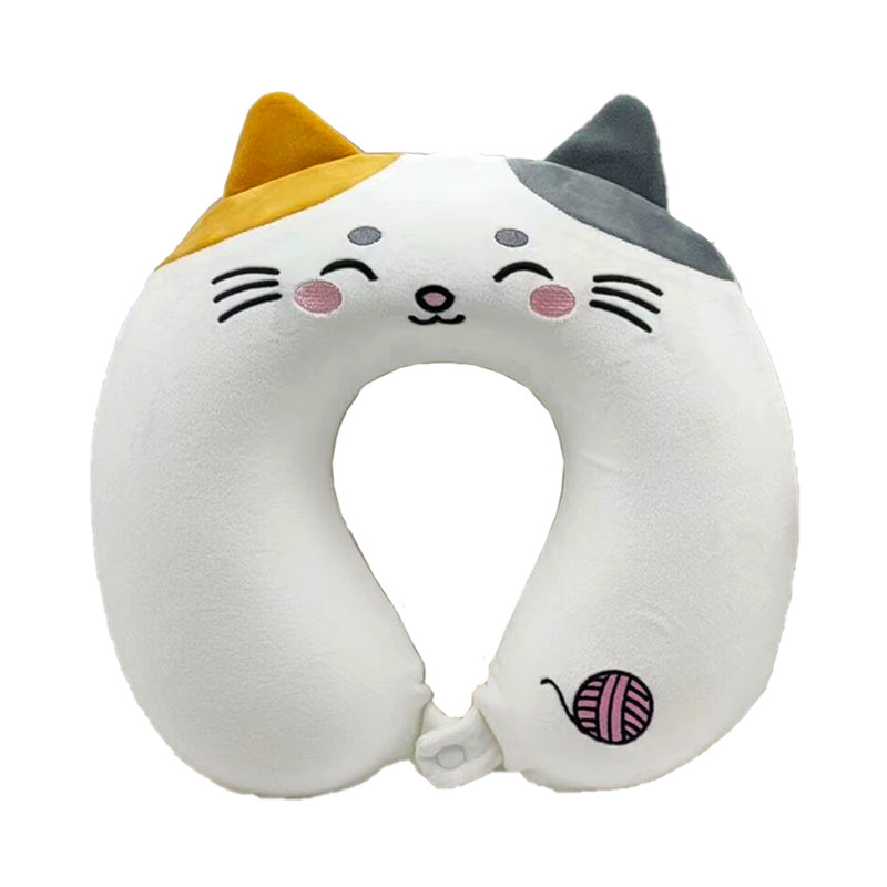 Relaxeazzz Lola the Cat Adoramals Plush Memory Foam Travel Pillow