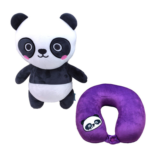2-in-1 Swapseazzz Travel Pillow and Plush Toy - Adoramals Susu the Panda