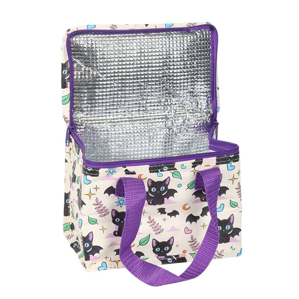 Gothic Gifts Cute and Creepy Cat Print Lunch Bag