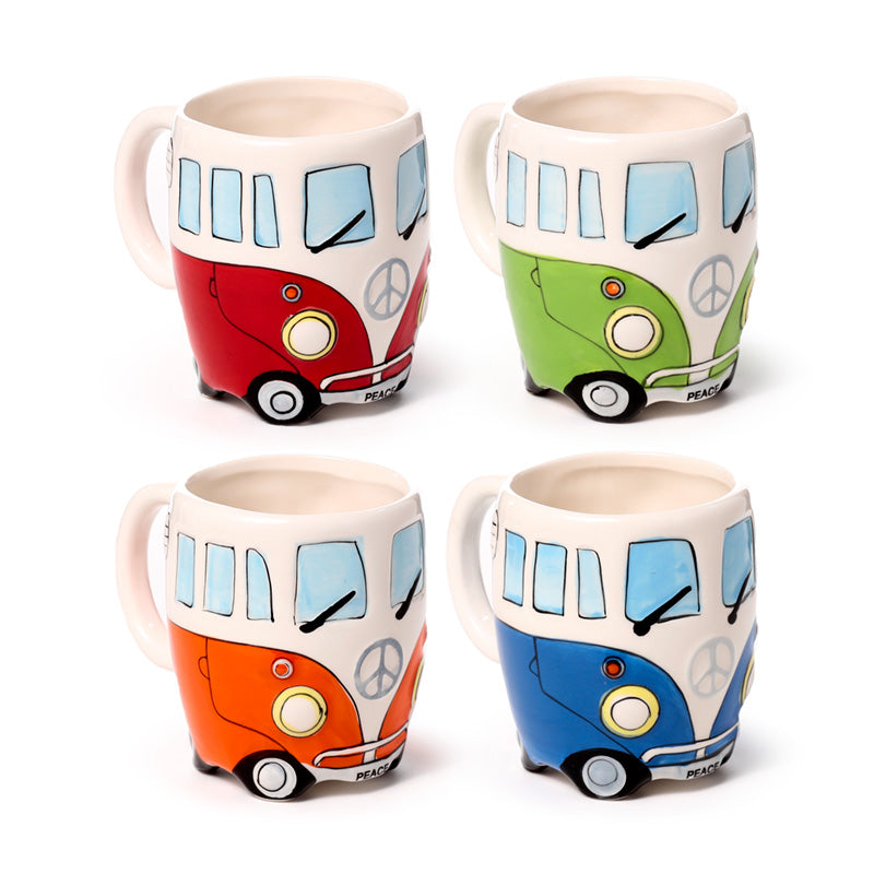 Funky Novelty Camper Van Design Ceramic Mug