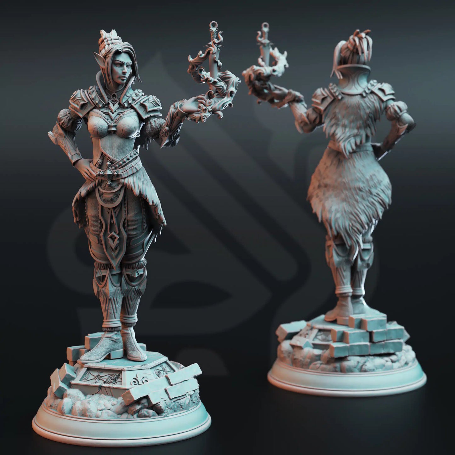 Calanar – Half Elf Psionic Agent - 3D Printed Rogue Character Miniature