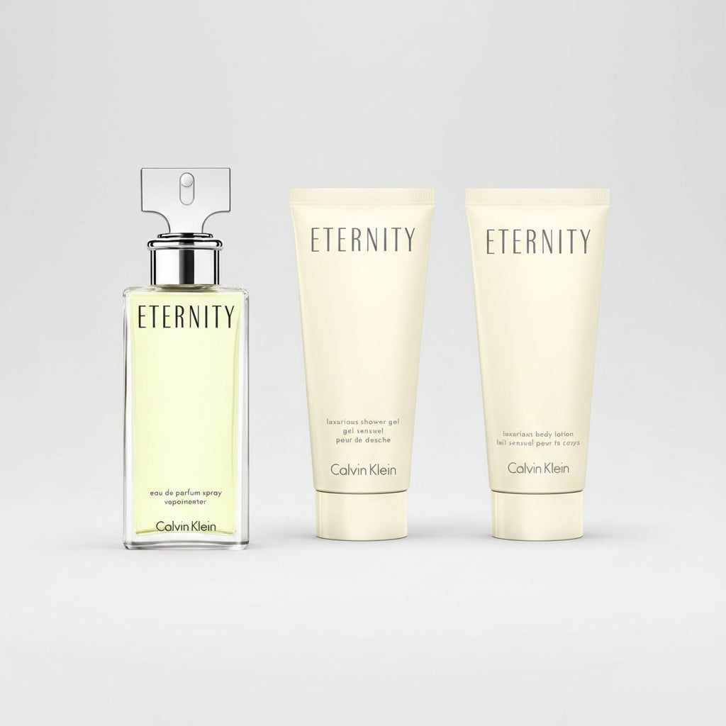 Calvin Klein Eternity Gift Set 50ml EDP + 100ml Shower Gel + 100ml Body Lotion