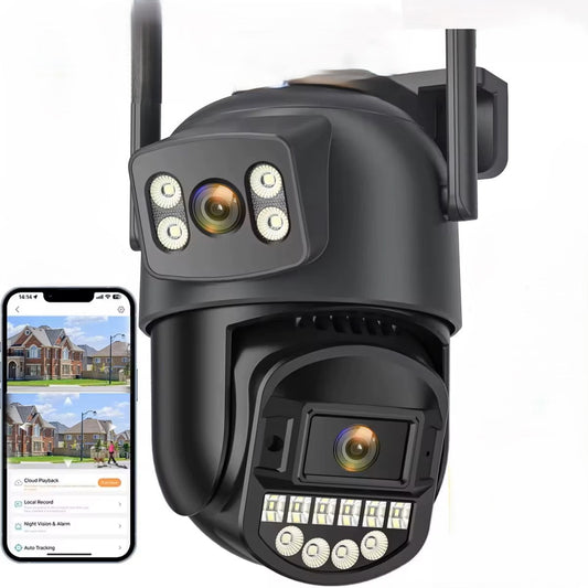 Camera 8MP 5K Outdoor Dual Lens Dual Screen 5G WIFI Camera