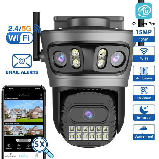 Camera Outdoor Auto Tracking Multi Screens 5X Digital Zoom PTZ Security Protection