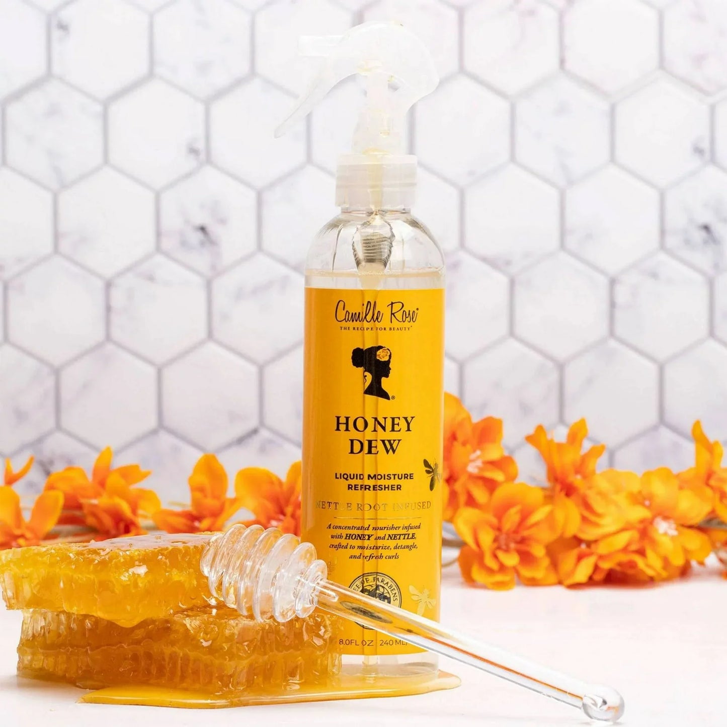Camille Rose Honey Dew Liquid Moisture Refresher Hydrates & Revitalises for Natural Hair 8 oz