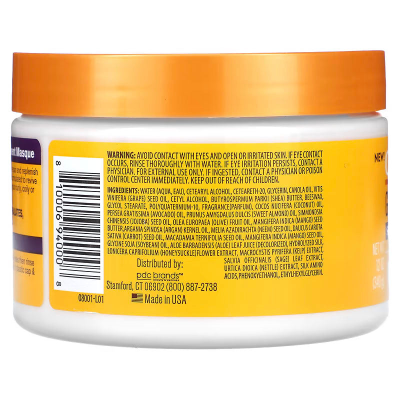 Cantu Grapeseed Treatment Masque: Strengthening & Hydrating for Curly, Coily & Wavy Hair 340g / 11.99 oz