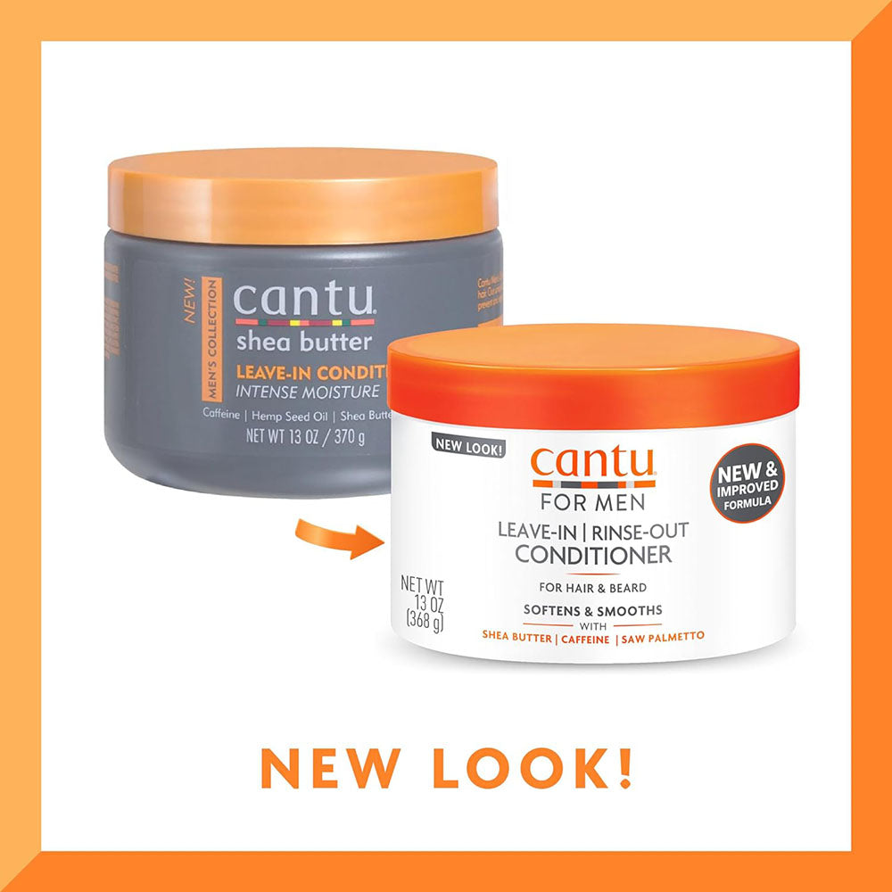 Cantu For Men Leave-In | Rinse-Out Conditioner 13 oz / 384 ml - For Men's Hair & Scalp