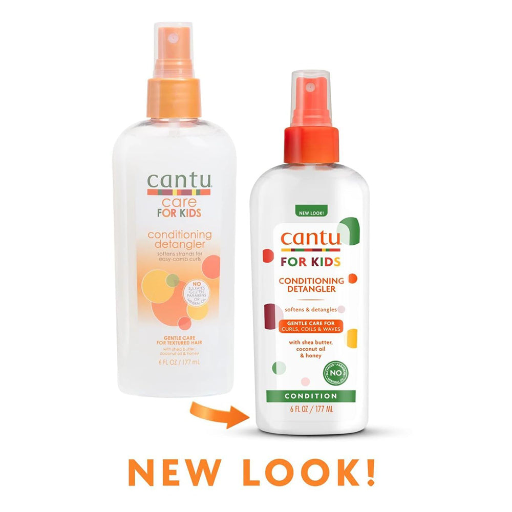 Cantu For Kids Conditioning Detangler 6 oz / 177 ml - For Fragile Curls, Coils & Waves