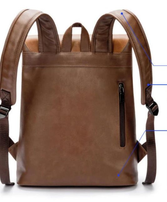 Women PU leather backpack, macbook backpack, leatherette rucksack