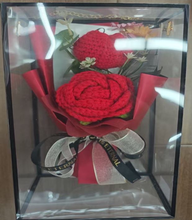 4pc Gift set Handmade crochet Flowers gift Bouquet