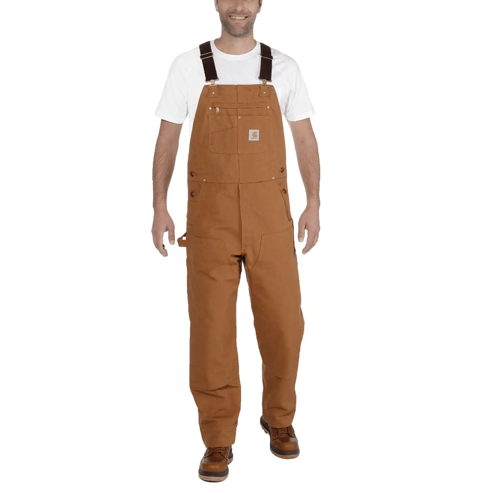 Carhartt 102776 Relaxed Fit Duck Bib Overall Carhartt Brown Waist 46" / Leg 30"