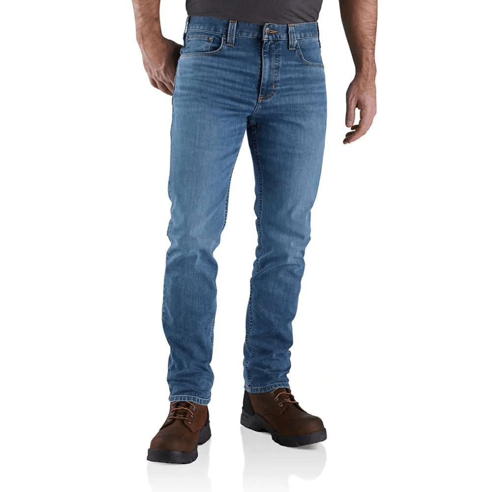 Carhartt 102807 Rugged Flex Straight Fit 5 Pocket Tapered Jean Houghton Waist 32" Leg 34"