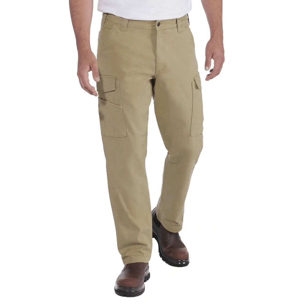 Carhartt 103574 Rugged Flex Relaxed Fit Canvas Cargo Pant Trouser Dark Khaki Waist 38" / Leg 34"
