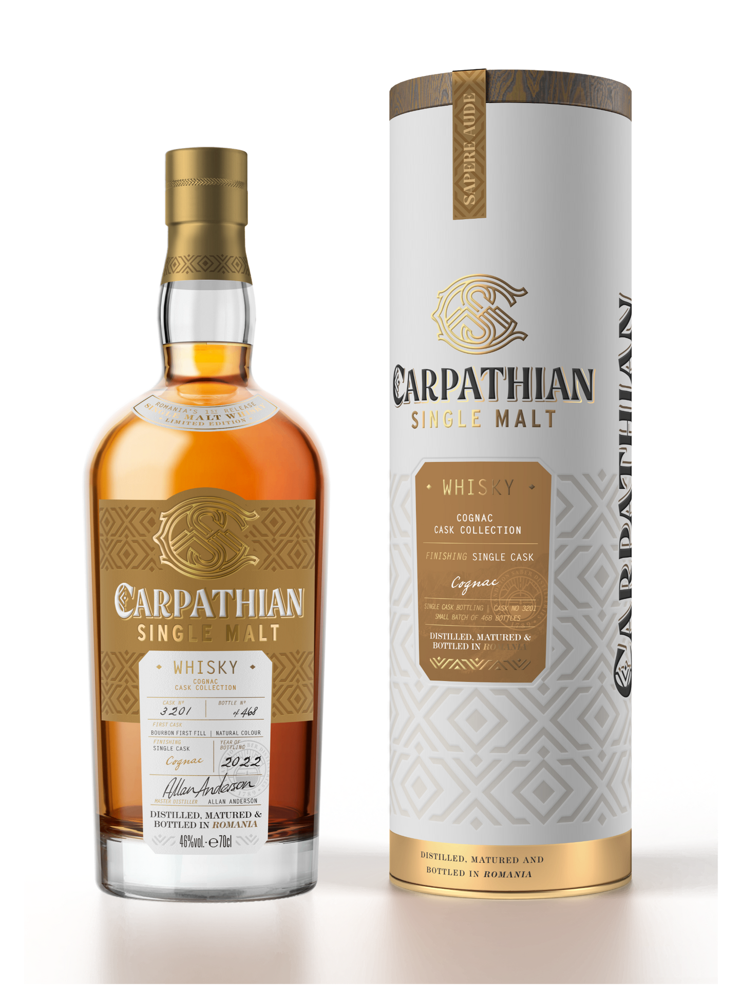 Carpathian Cognac Single Malt Whisky 700ml 46% ABV