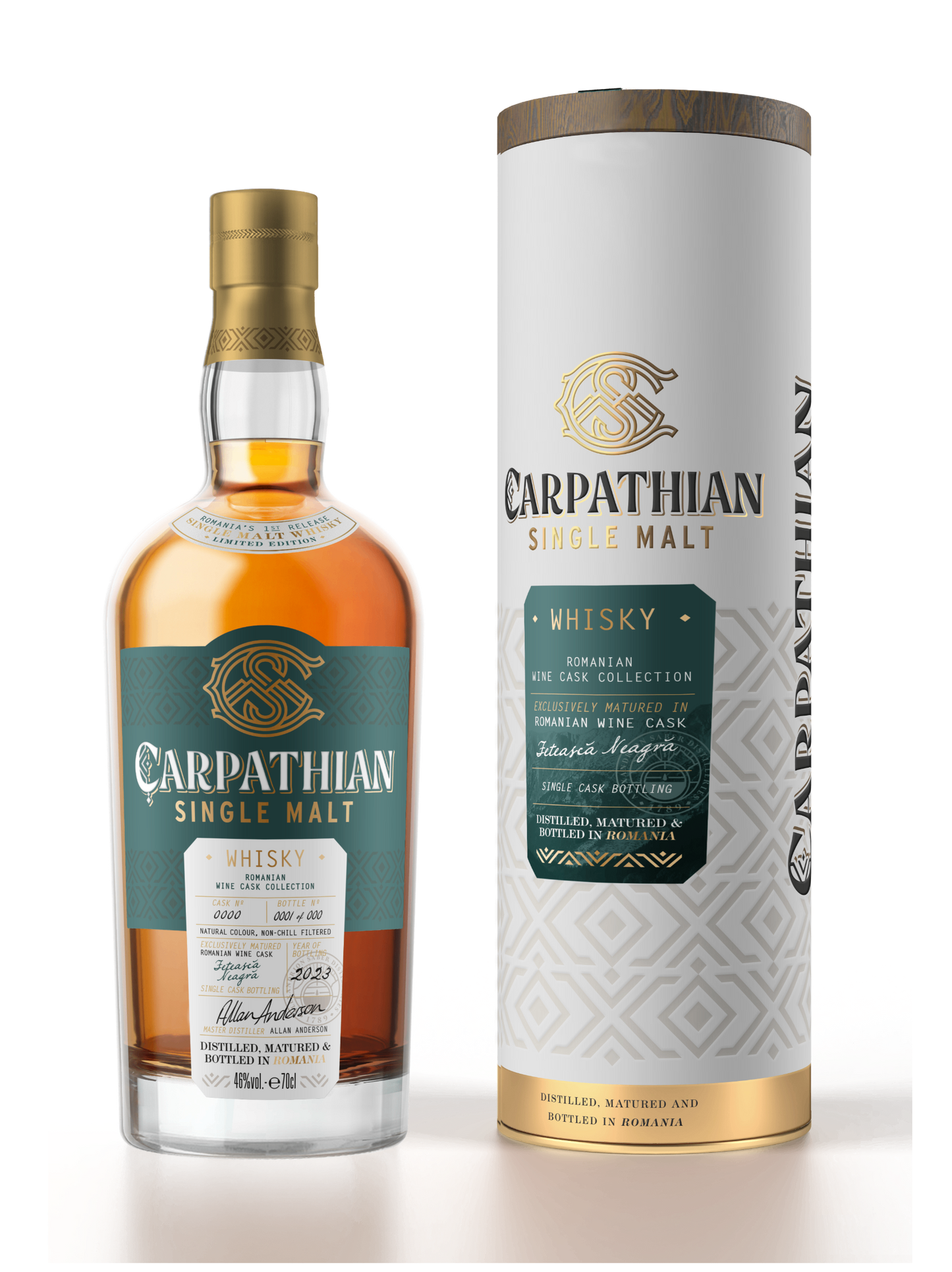 Carpathian Feteasca Neagra (Black Maiden) Single Malt Whisky 700ml 46% ABV